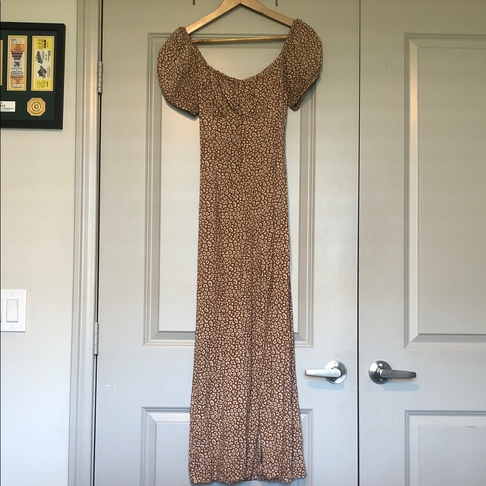 Pink/tan cheetah dress